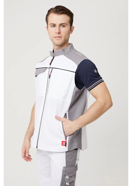 Yazlık Iş Yeleği Polyester Gabardin Allium Outdoor Yelek Hafif Nefes Alabilir Fonksiyonel Cepli fiyatları