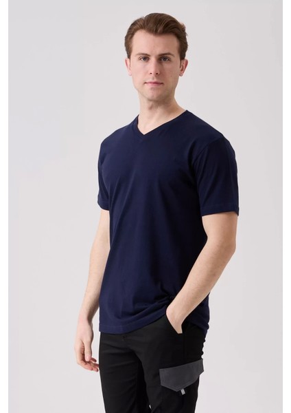 V Yaka 100 Pamuk Penye Tshirt Is Gvenligi Galanthus Shirt Nefes Alabilir Rahat Şık Tasarım modelleri