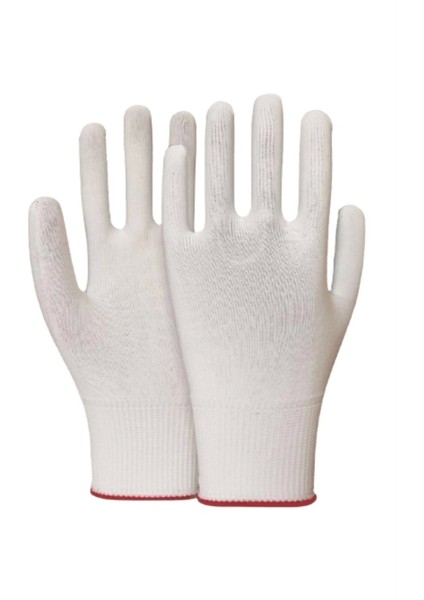 Polyester Kasiyer Eldivenleri 5li Paket Hafif Esnek ve Konforlu Beybi Örgü Eldiveni Çift Koruyucu