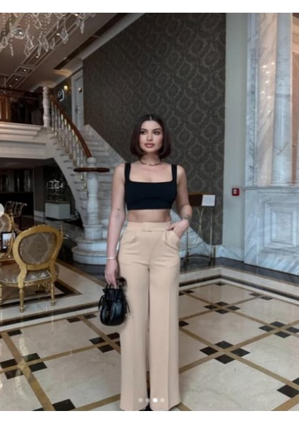 Kadın Krem Pantolon Palazzo fiyatları