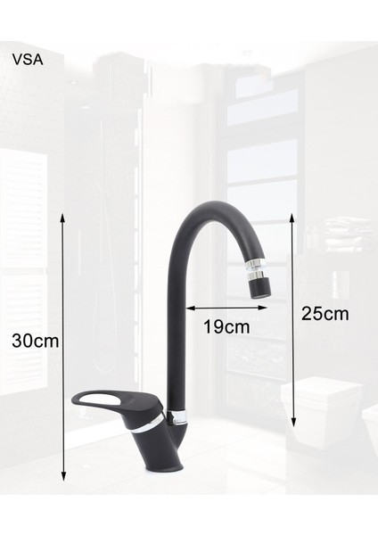 Mat Delta Siyah Robot Yağmurlama Tepe Duş Seti Banyo Lavabo Evye Batarya Seti modelleri