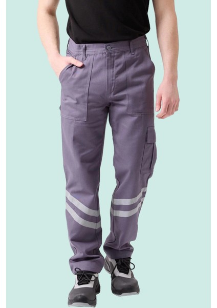 Pamuklu Is Guvenligi Pantolonu Yazlik Royal Yazlık Reflektörlü Iş Cepli Hafif