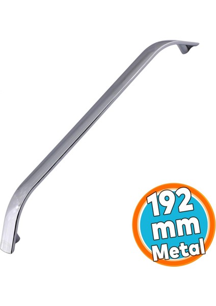 Mobilya Mutfak Dolabı Çekmece Dolap Kapak Kulpu Düz Metal Kulp Kulbu Kulpu Krom 192 mm