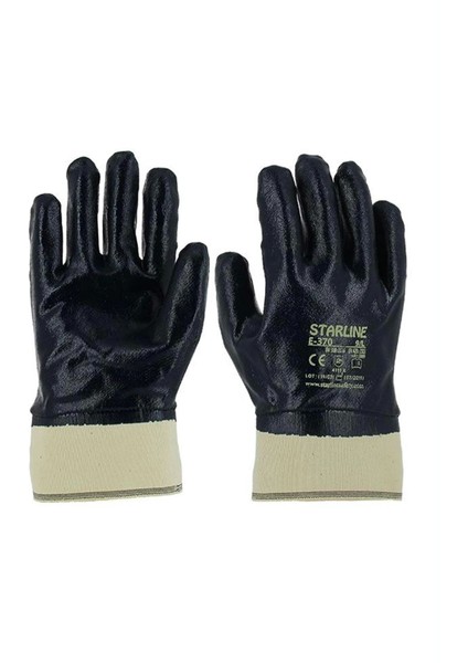 Starline Nitril Kaplama Petrol Eldiveni E370 370 Tam Kaplamalı Yüksek Dirençli Kaymaz Petrolcü
