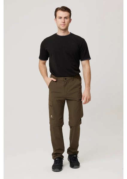 Erkek Düz Kaki Rüzgar Geçirmez Trekking Pantolonu Erciyes Outdoor Pantolon Dönüştürülebilir fırsatları