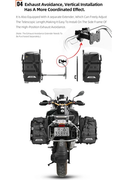 35L Quick Release Yan Çanta, Mechanıc Seri – Su Geçirmez, Dayanıklı, Hızlı Tak-Çıkar Sistemli Motosiklet Çantası
