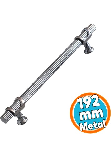 Mobilya Mutfak Dolap Kapak Çekmece Dolabı Kulpları Kulbu Kulpu Füme Metal Kulp 192 Mm-19.2 cm