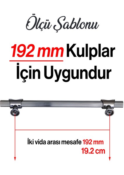 Mobilya Mutfak Dolap Kapak Çekmece Dolabı Kulpları Kulbu Kulpu Füme Metal Kulp 192 Mm-19.2 cm modelleri
