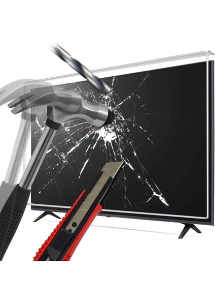 40" Kırılmaz Şeffaf Tv Ekran Koruyucu – Çocuk Güvenliği, Darbe Ve Çizilmelere Karşı Tam Koruma