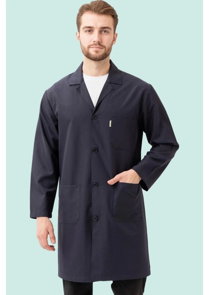 Erkek Uzun Kollu Iş Önlüğü 75 Polyester Oekotex Vanessa Önlük Yaka Rahat