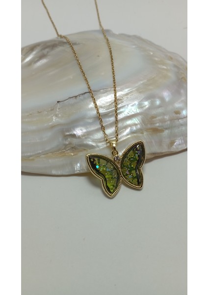 Çelik Kelebek Kolye modelleri