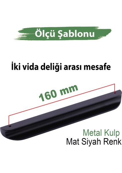 Fırat Mat Siyah Metal Kulp 160 mm 16 cm Mutfak Dolabı Kulbu Kulpu Mobilya Çekmece Dolap Kulpları fiyatları