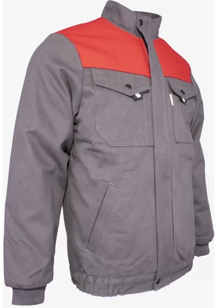 Kışlık Iş Montu Grikırmızı Pamuklu Polar Astarlı Nigra Tasarım modelleri