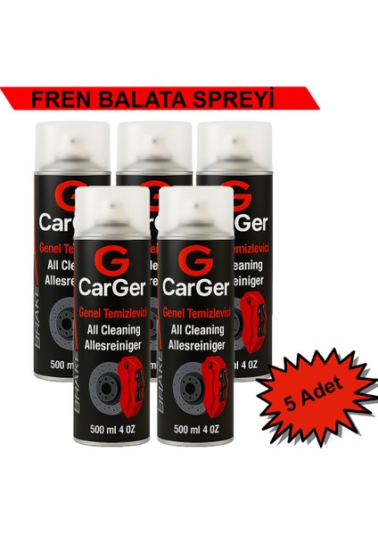 Fren Balata ve Parça Temizleme Spreyi 500 ml 5 Adet