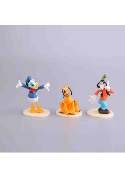 Disney Mickey Mouse Minnie Donald Duck Goofy Anime Figürler 6 Adet fırsatları