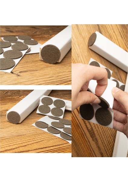 Yapışkanlı KEÇE30X30 mm Mobilya Masa Sandalye Parke Zemin Koruyu Kaydırmaz Keçe (21LI Paket) fiyatları