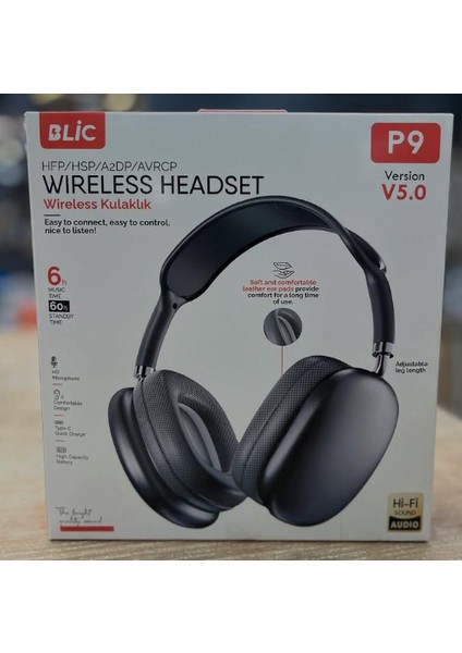 Blic9 5 V. Kablosuz Bluetooth Kulaklık | Ios Android Uyumlu | Yüksek Ses Kalitesi,stereo Kulaklık fırsatları