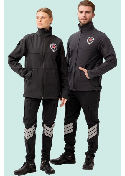 Kışlık Iş Güvenliği Softshell Mont Kıyafetleri Rüzgar Geçirmez Nefes Alabilen Montu