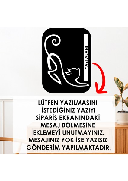 LED Işıklı Kişiselleştirilebilir Kedi Temalı Tablo Simba Dekoratif Gece Lambası