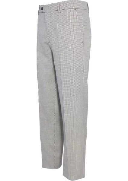 Erkek Klasik Desenli Pantolon Gribeyaz Kazayağı Flato Cepli Iş modelleri