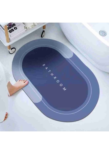 Çok Renkli Su Emici Kaymaz Banyo Paspası 40X60 cm