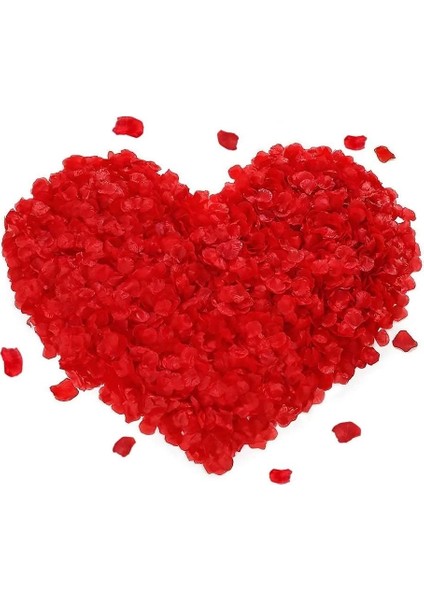 Kırmızı Renk Gül Yaprağı Şekilli Konfeti – 5 Paket 500 Adet