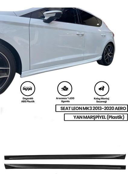 Seat Leon Mk3 2013-2020 Aero Marşpiyel (Çift) (Plastik)