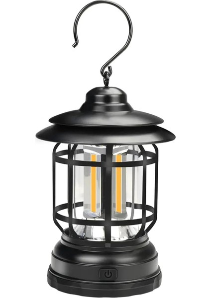 Kamp - Nostaljik LED Lamba - Kamp Lambası - Pilli