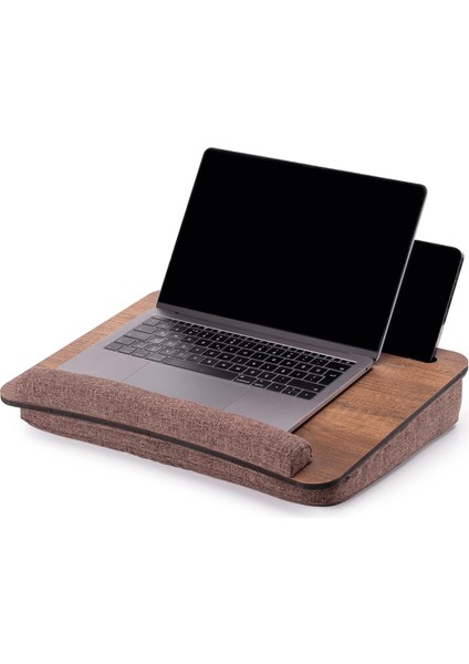 WOOD-LS013 Minderli Laptop Sehpası (Ceviz)
