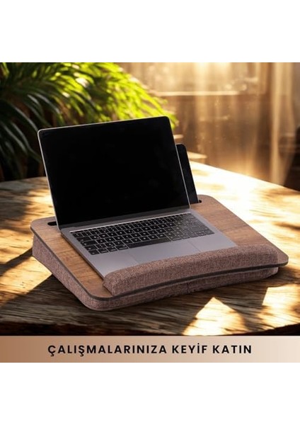 WOOD-LS013 Minderli Laptop Sehpası (Ceviz) modelleri