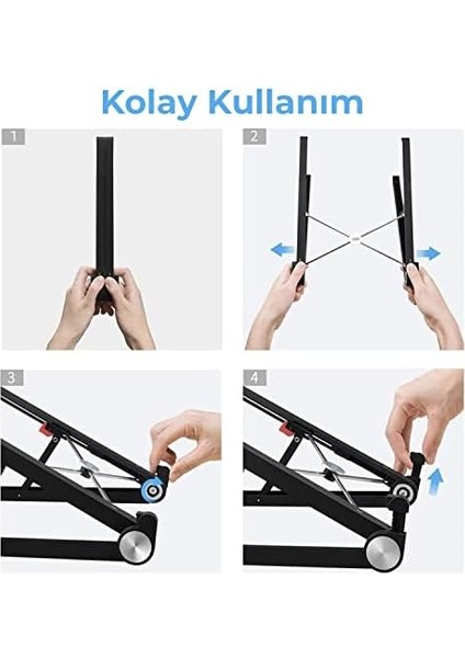 Saıjı X1 Laptop Sehpası, Katlanabilir, Tablet Sehpası, Alüminyum Alaşım, Online Sınıf Çalışması, Duruşu Iyileştirme, Isı Dağılımı Macbook, iPad ve 10-15,6 Inç Olan Tüm Cihazlar ile Uyumlu. Beyaz modelleri