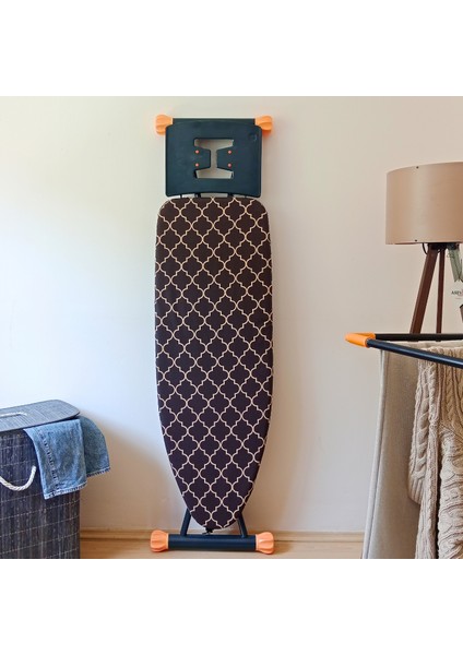 Ütü Masası Kılıfı Keçeli Büyük Boy Ipli Stoperli 55X140CM Damask Brown