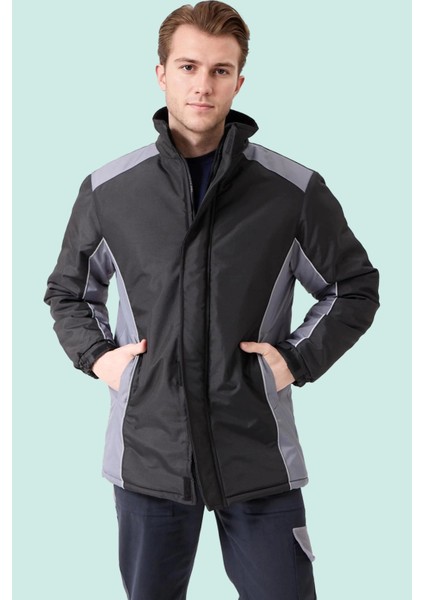 Kışlık Su Geçirmez Işçi Parkası Urtica Parka Rüzgar Sıcak Tutucu Astar Günlük Iş Kullanımına