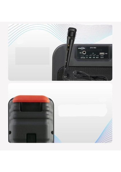 1852 Taşınabilir Rgb Ledli Bluetooth Hoparlör Usb-Tf Siyah modelleri