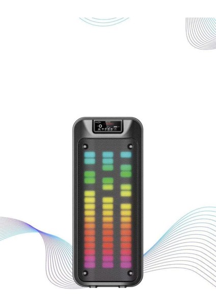 1852 Taşınabilir Rgb Ledli Bluetooth Hoparlör Usb-Tf Siyah fırsatları