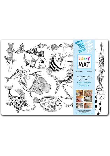 Funny Mat - Balık Sürüsü - 33,5X48CM