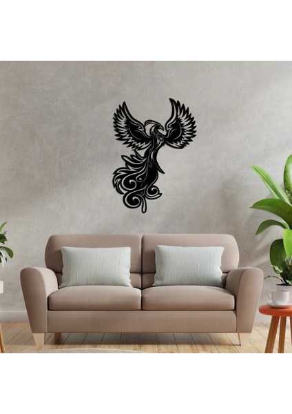 LED Işıklı Anka Kuşu Dekoratif Tablo Duvar Dekorlu Gece Lambası