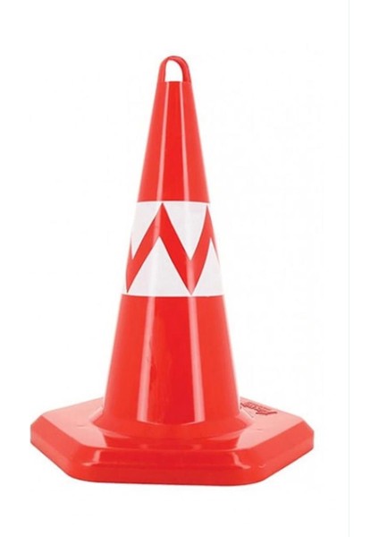 Kulplu Trafik Konisi Is Guvenligi Urunu 6 Koseli Tabanli UT5024 Altı Köşeli