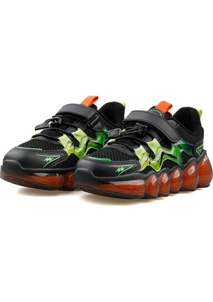 25C.DREW Siyah Air Ortopedik Taban Sneaker Erkek Çocuk Spor Ayakkabı