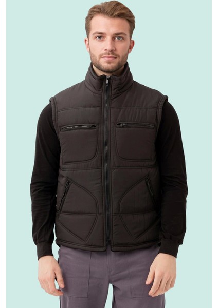 Kışlık Su Geçirmez Çok Cepli Yelek Isı Yalıtımlı Melesa Iş Outdoor Suya Sıcak Tutucu