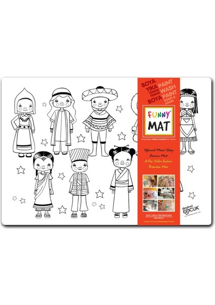 Funny Mat - Dünya Çocukları - 33,5X48CM
