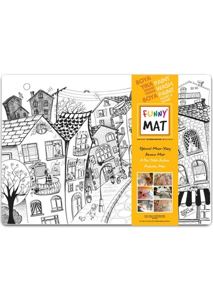 Funny Mat - Kedili Sokak - 68X48CM