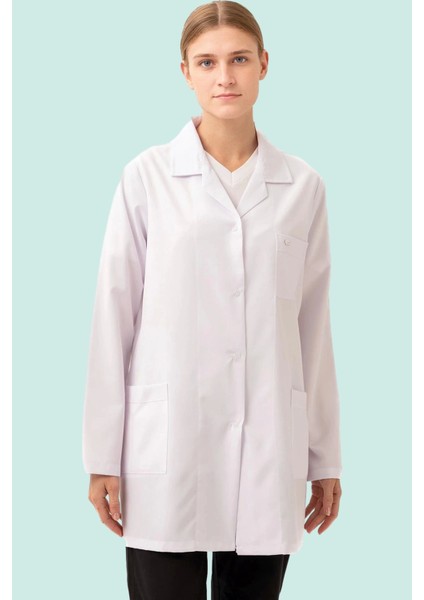 Kadın Laboratuvar Önlüğü Iş Güvenliği Hedera Önlük Doktor Öğrenci Medikal