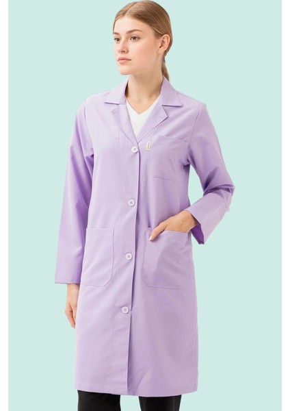 Kadın Uzun Kollu Iş Önlüğü Oekotex Sertifikalı Vanessa Şık Rahat Cepli Model