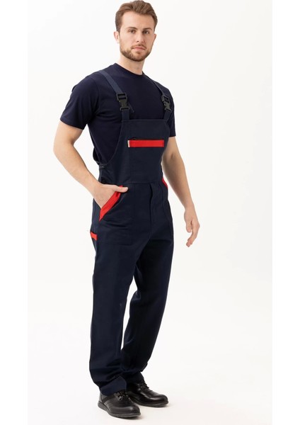 Iş Güvenliği Tulumu Koyu Detaylı Gabardin Nandina Bahçıvan Tulum Konforlu Şık Kıyafeti modelleri