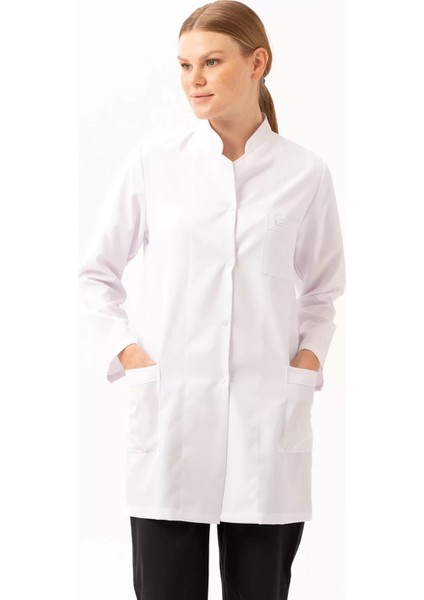 Tıbbi Kadın Uzun Kollu Laboratuvar Önlüğü Adiantum Doktor Öğretmen Rahat Kesim fiyatları