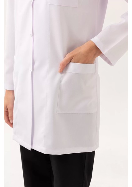 Tıbbi Kadın Uzun Kollu Laboratuvar Önlüğü Adiantum Doktor Öğretmen Rahat Kesim fırsatları