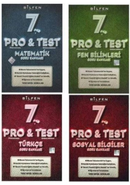 7.sınıf Protest Soru Bankası Seti 4 Kitap