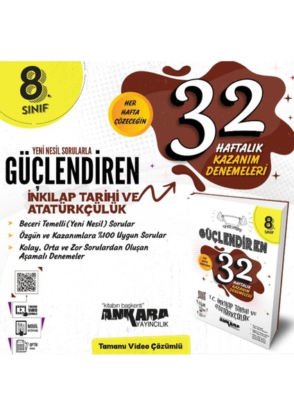 8. Sınıf Güçlendiren T.c. Inkılap Tarihi ve Atatürkçülük 32 Haftalık Deneme