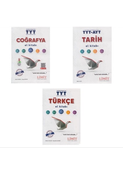Limit 2024-2025 Yeni Basım El Kitap Seti Türkçe Tarih Coğrafya 3 Kitap Tyt Hazırlık